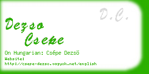 dezso csepe business card